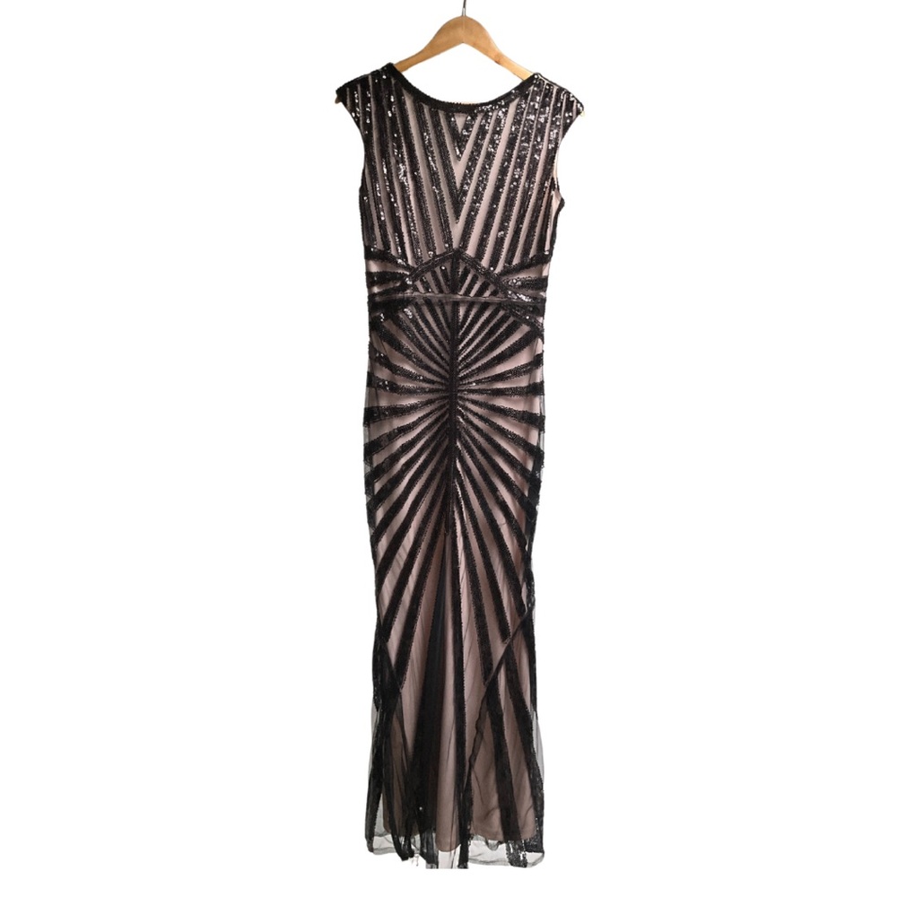 Women's Dress, Black Sequin Mermaid Maxi Dress, Size S